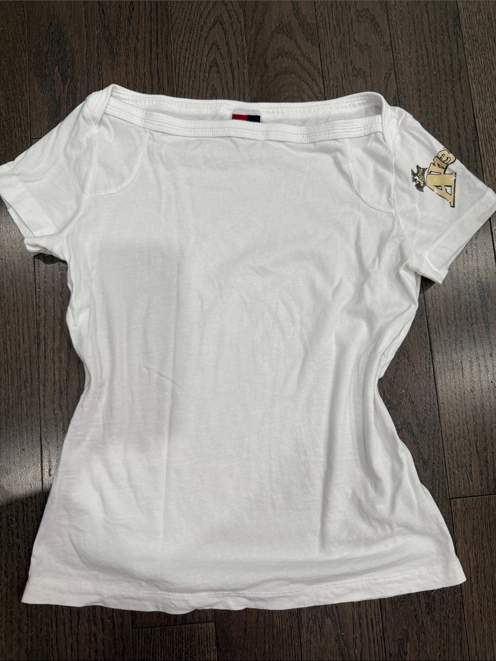 NWT- Diesel Cotton White Tee with diesel Sleeve Emblem size L